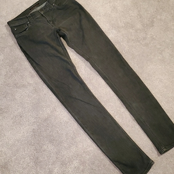 Nudie Long John Worn Grey Skinny Jean - Picture 3 of 6